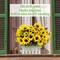 Artificial Sunflower Bouquets, 15” Tall Silk Fake Sunflowers for Home Decor, DIY Garden Craft Arrangements (2 Pack)